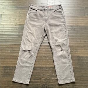 PILCRO AND THE LETTERPRESS Boyfriend Jeans Womens Sz 28 Grey Distressed Y2K